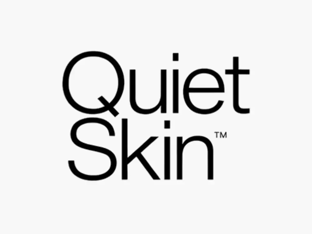 Quiet Skin wordmark, black on white