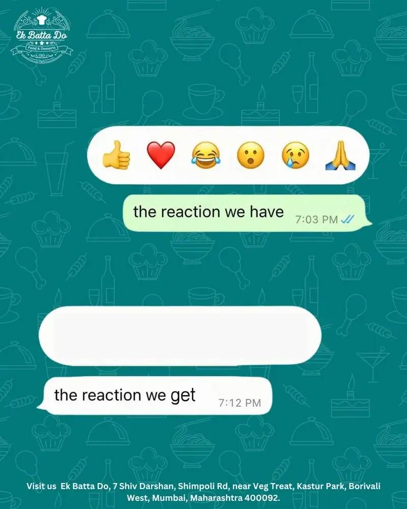 Ek Batta Do Instagram post: Chat-style reaction we have versus reaction we get meme post