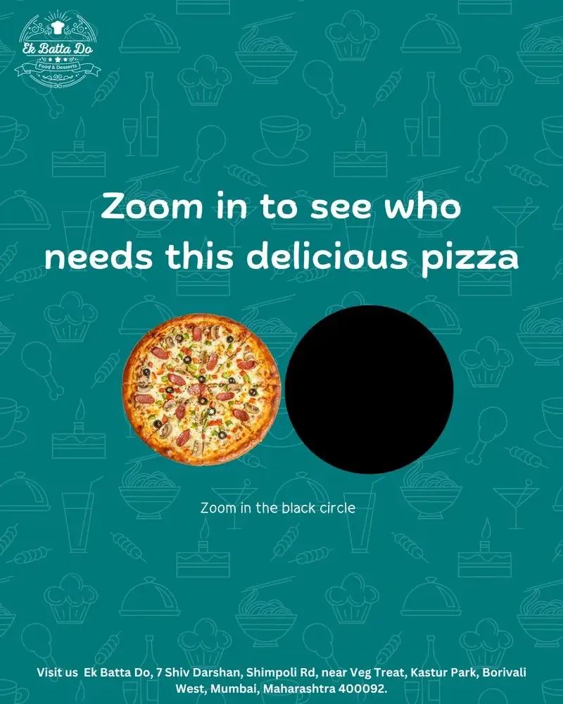 Ek Batta Do Instagram post: Zoom in to see who needs this pizza interactive post